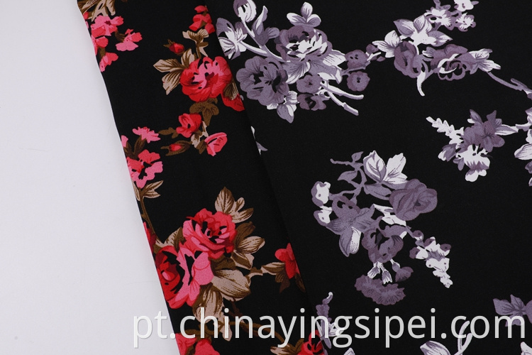 Tecido por atacado Plain Challis 100%Rayon Viscose Printing Fabric for Women's Dress